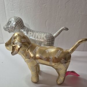Victoria's Secret The Limited Edition Metalic Gold Mascot And Silver Stuffed